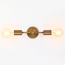 Industrial Mid-Century Brass Wall Sconce Style | Customizable Minimal Light Fixture Design - 32541