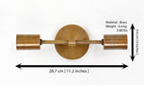 Industrial Mid-Century Brass Wall Sconce Style | Customizable Minimal Light Fixture Design - 32541