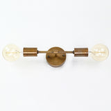 Industrial Mid-Century Brass Wall Sconce Style | Customizable Minimal Light Fixture Design - 32541