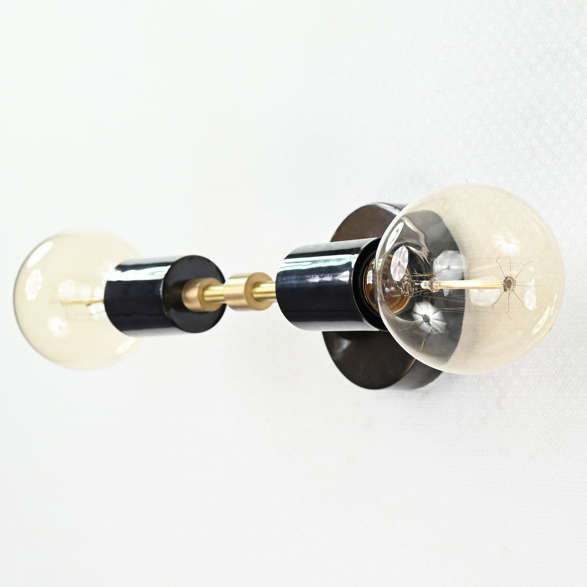 Modern Industrial Brass Wall Sconce | Customizable Dual-Light Fixture for Hallway or Bathroom Décor - 32542