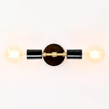 Modern Industrial Brass Wall Sconce | Customizable Dual-Light Fixture for Hallway or Bathroom Décor - 32542