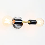 Modern Industrial Brass Wall Sconce | Customizable Dual-Light Fixture for Hallway or Bathroom Décor - 32542