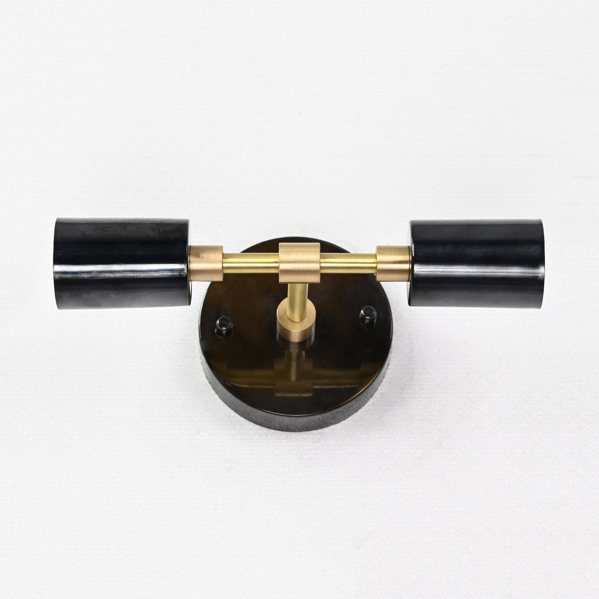 Modern Industrial Brass Wall Sconce | Customizable Dual-Light Fixture for Hallway or Bathroom Décor - 32542