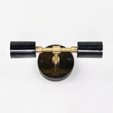 Modern Industrial Brass Wall Sconce | Customizable Dual-Light Fixture for Hallway or Bathroom Décor - 32542