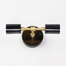 Modern Industrial Brass Wall Sconce | Customizable Dual-Light Fixture for Hallway or Bathroom Décor - 32542