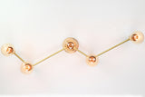 Mid-Century Modern Brass Wall Sconce | Customizable 5-Light Fixture for Living or Dining Room Décor - 32543