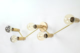 Mid-Century Modern Brass Wall Sconce | Customizable 5-Light Fixture for Living or Dining Room Décor - 32543