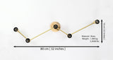 Mid-Century Modern Brass Wall Sconce | Customizable 5-Light Fixture for Living or Dining Room Décor - 32543