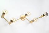 Mid-Century Modern Brass Wall Sconce | Customizable 5-Light Fixture for Living or Dining Room Décor - 32543