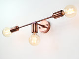 Industrial Brass Wall Sconce Light | Customizable 3-Bulb Fixture for Modern Living & Vanity Spaces - 32544