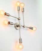 6 lights Brass Bare Bulb Fixture - 32546