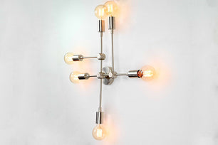 6 lights Brass Bare Bulb Fixture - 32546