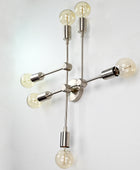 6 lights Brass Bare Bulb Fixture - 32546