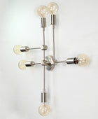 6 lights Brass Bare Bulb Fixture - 32546