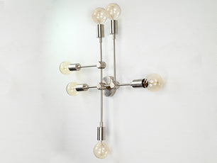 6 lights Brass Bare Bulb Fixture - 32546