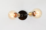 Contemporary Industrial Customizable Wall Sconce | Dual Brass Adjustable Arm Fixture for Accent Lighting - 32549