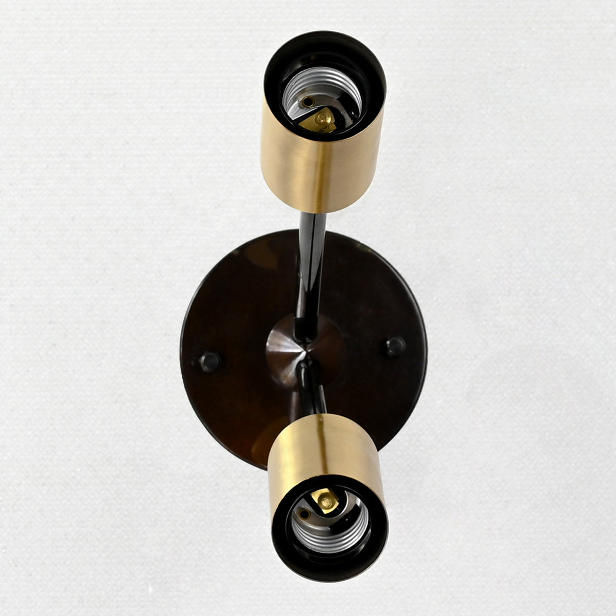 Modern Industrial Customizable Wall Sconce | Dual Brass Arms with Exposed Bulb Accent Lighting - 32550