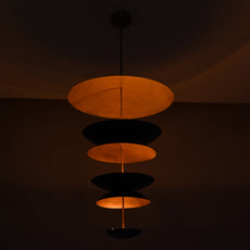 Modern Layered Brass/Copper Chandelier – Customizable Ceiling Pendant Light - 32251