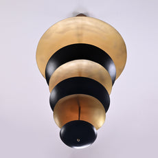 Modern Layered Brass/Copper Chandelier – Customizable Ceiling Pendant Light - 32251