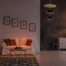 Modern Layered Brass/Copper Chandelier – Customizable Ceiling Pendant Light - 32251