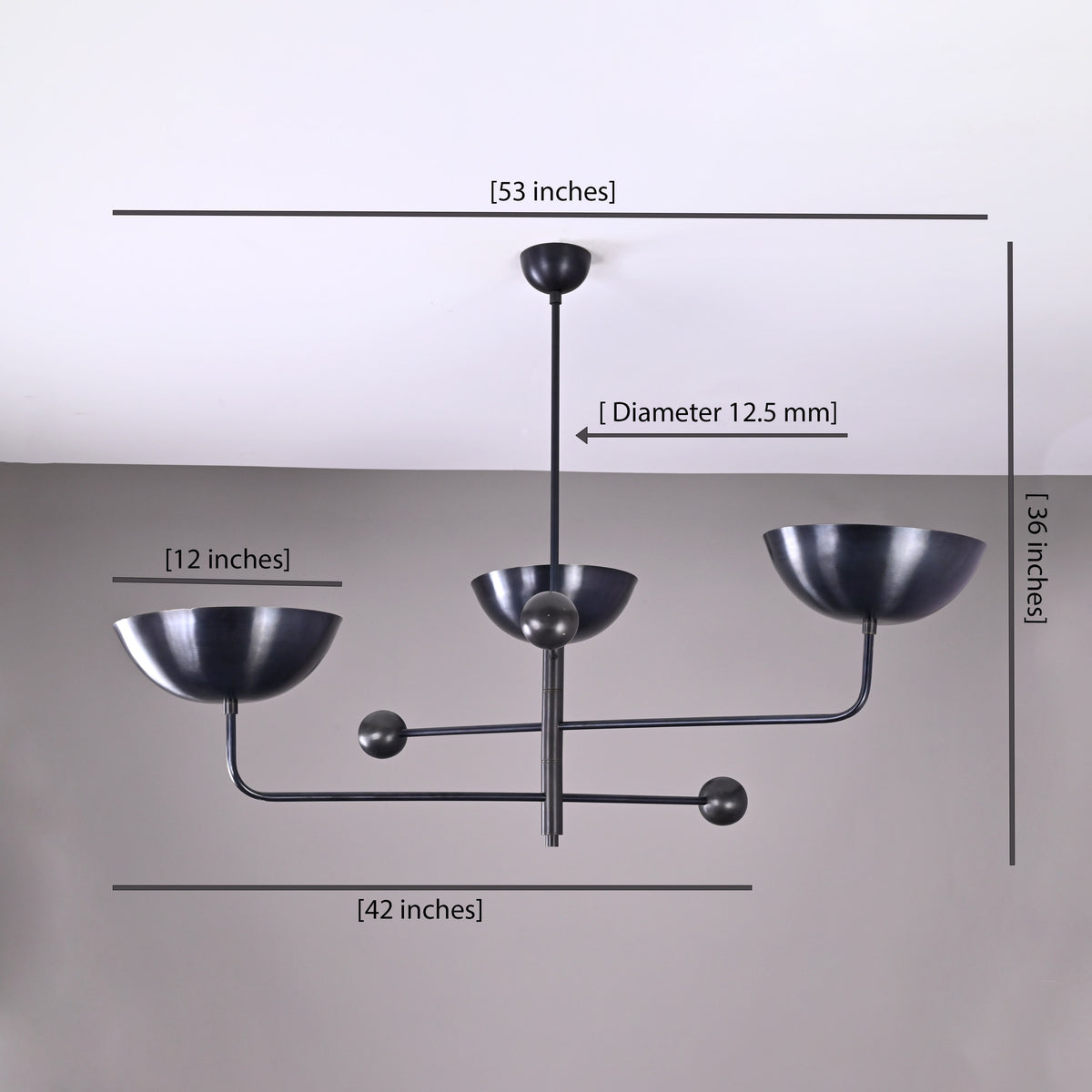 Modern Customizable Chandelier | Ceiling Light Fixture | Uplifting Illumination |  Components | Custom Finish Available - 32252