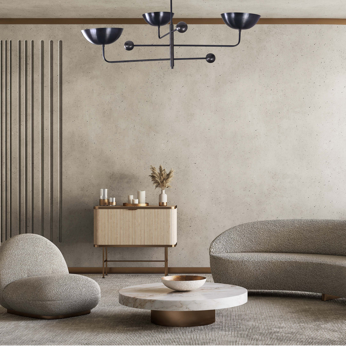 Modern Customizable Chandelier | Ceiling Light Fixture | Uplifting Illumination |  Components | Custom Finish Available - 32252