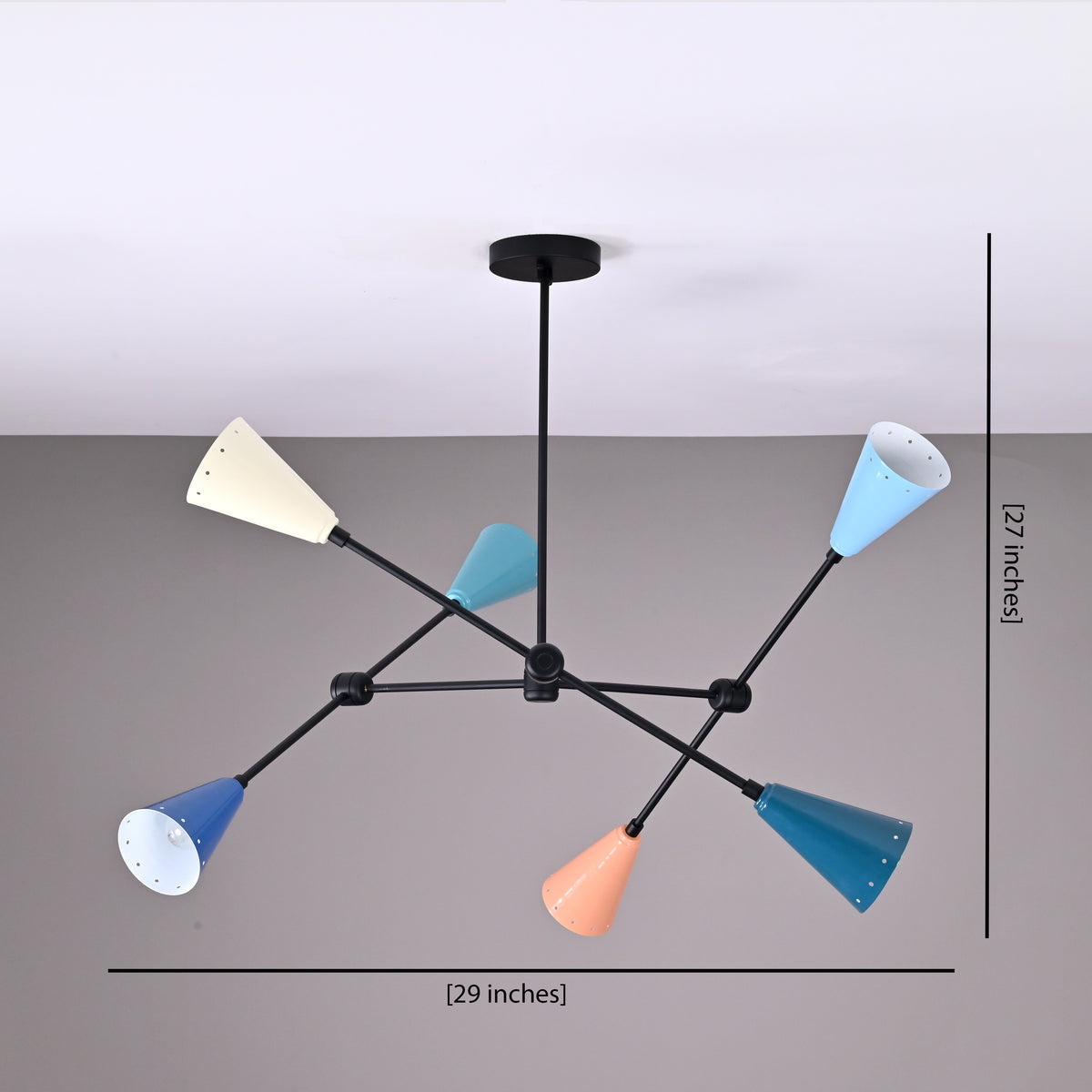 Berlin Prism - Brass Chandelier - 6 Lights - 32253