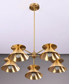 5 Arms Brass Sputnik Pendant Light 27