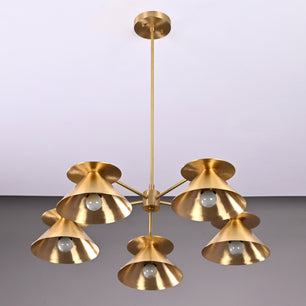 5 Arms Brass Sputnik Pendant Light 27