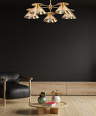 5 Arms Brass Sputnik Pendant Light 27