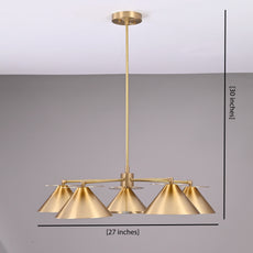 Industrial Brass Made, 5 Lights Brass Pendant Lamp 1950s Mid Century Modern Altona Sputnik Chandelier Light Fixture Brass Ceiling Designer Atomic Age Design