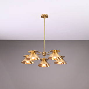 5 Arms Brass Sputnik Pendant Light 27