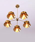 5 Arms Brass Sputnik Pendant Light 27