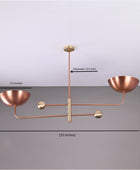 2 Arms Brass Pendant Lamp 53