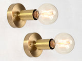 Minimalist Contemporary Customizable Wall Sconce – Sleek Single-Light Brass Fixture for Modern Interiors - 32555
