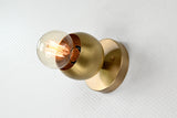 Mid-Century Modern Brass Wall Sconce | Globe Light Fixture | Customizable Handcrafted Design - 32556
