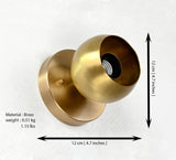 Mid-Century Modern Brass Wall Sconce | Globe Light Fixture | Customizable Handcrafted Design - 32556