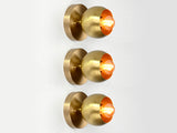 Mid-Century Modern Brass Wall Sconce | Globe Light Fixture | Customizable Handcrafted Design - 32556