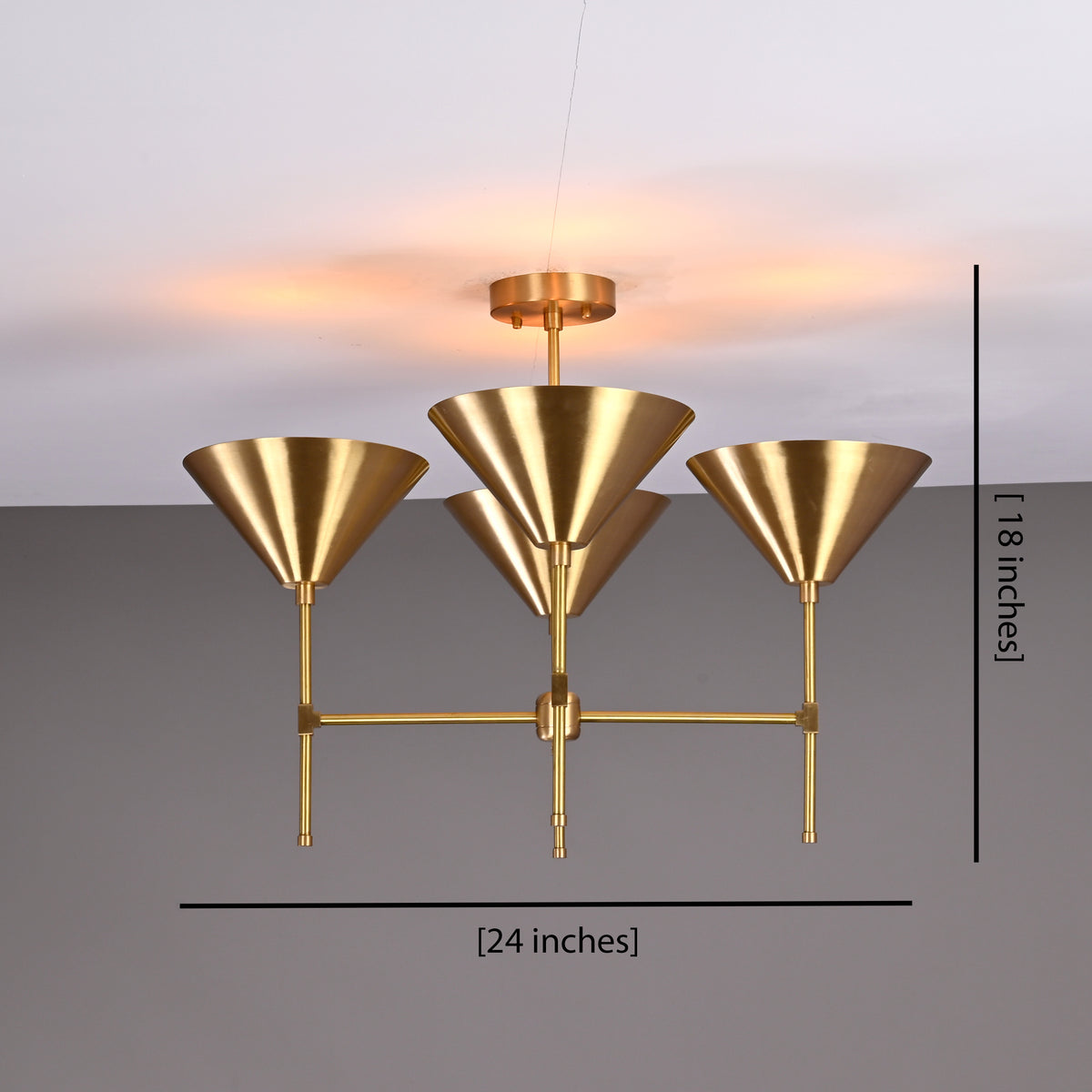 Paris Apex  -  Uplifting Ceiling Chandelier - 4 Lights - 32257