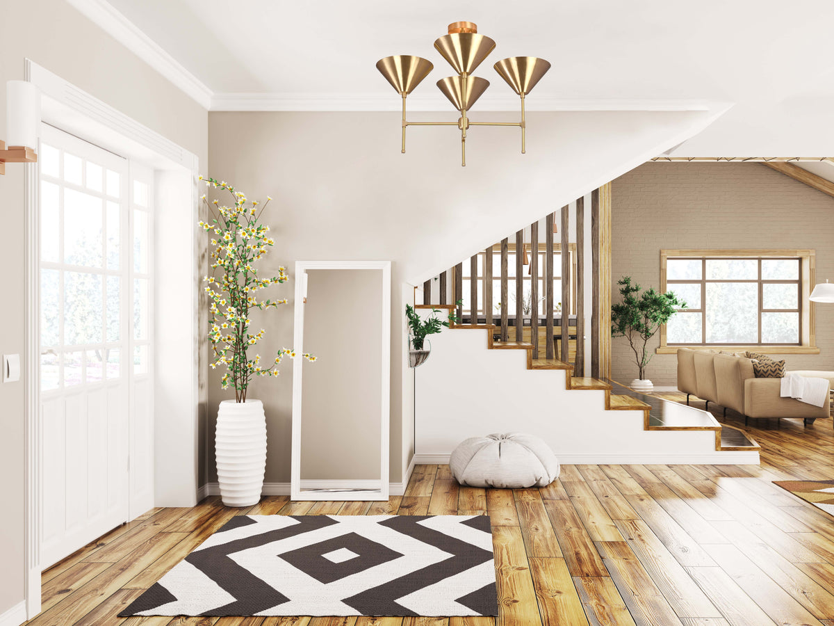 Paris Apex  -  Uplifting Ceiling Chandelier - 4 Lights - 32257