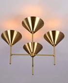 4 Arms Brass Ceiling Light 24