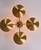 4 Arms Brass Ceiling Light 24