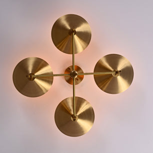 4 Arms Brass Ceiling Light 24