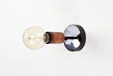 Industrial Modern Brass Wall Sconce | Compact Adjustable Spotlight | Customizable Handcrafted Fixture - 32557