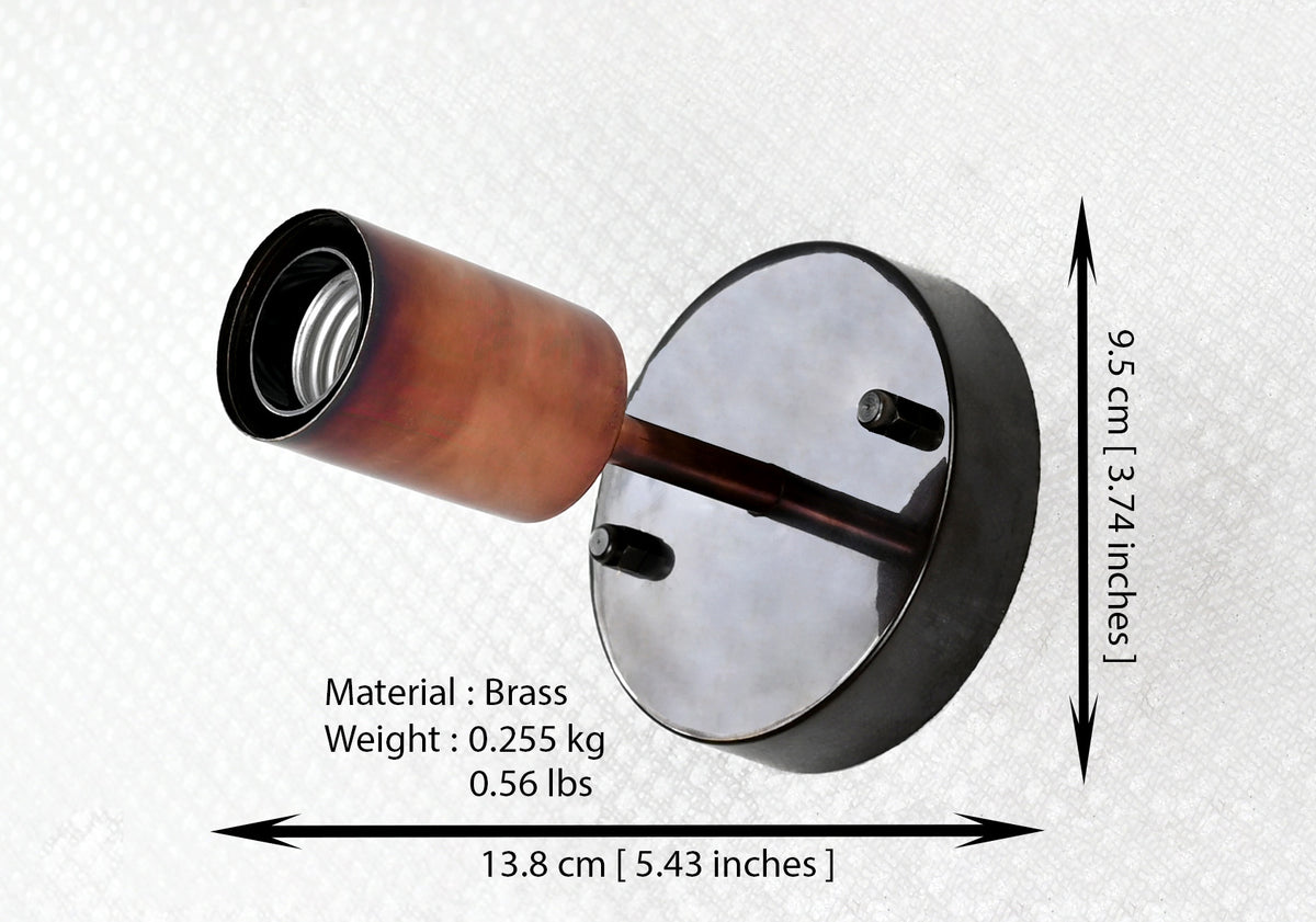 Industrial Modern Brass Wall Sconce | Compact Adjustable Spotlight | Customizable Handcrafted Fixture - 32557