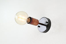 Industrial Modern Brass Wall Sconce | Compact Adjustable Spotlight | Customizable Handcrafted Fixture - 32557