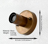 Industrial Minimalist Brass Wall Sconce | Compact Cylindrical Spotlight | Customizable Fixture - 32558