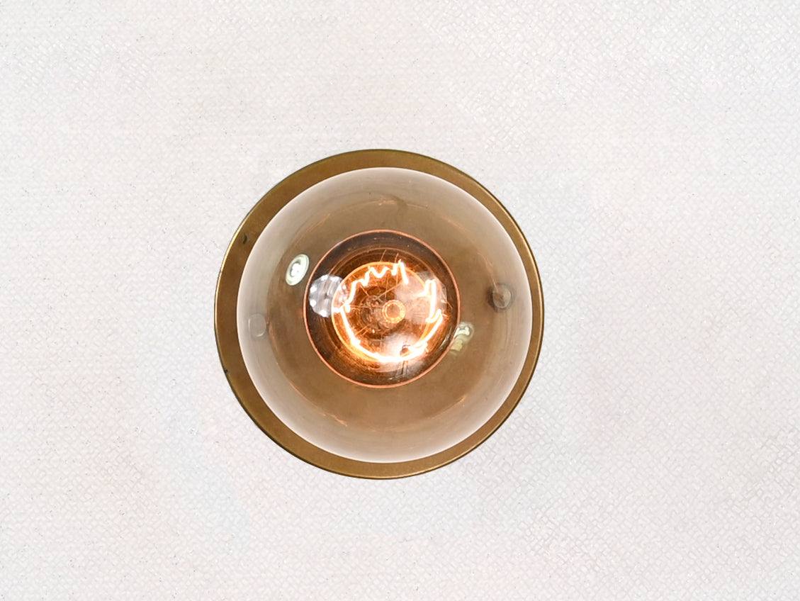 Industrial Minimalist Brass Wall Sconce | Compact Cylindrical Spotlight | Customizable Fixture - 32558