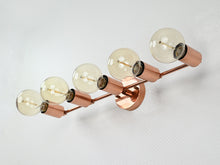 Modern Linear Brass Wall Sconce | 5-Light Horizontal Fixture | Customizable Lighting Solution - 32559