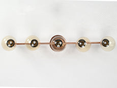 Modern Linear Brass Wall Sconce | 5-Light Horizontal Fixture | Customizable Lighting Solution - 32559